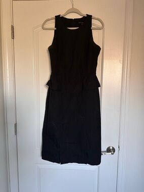 Banana Republic Black Sleeveless Peplum Midi Dress
